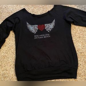 Daytona Beach Bike week Harley long sleeve ladies T Shirt Size L from 2013 COOL